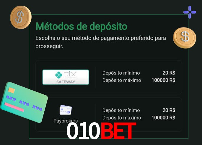 O cassino 010BET oferece uma grande variedade de métodos de pagamento
